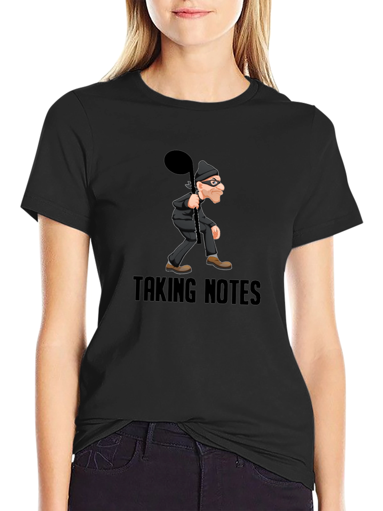 Taking Notes Graphic Tee - Funny Music Thief Shirt