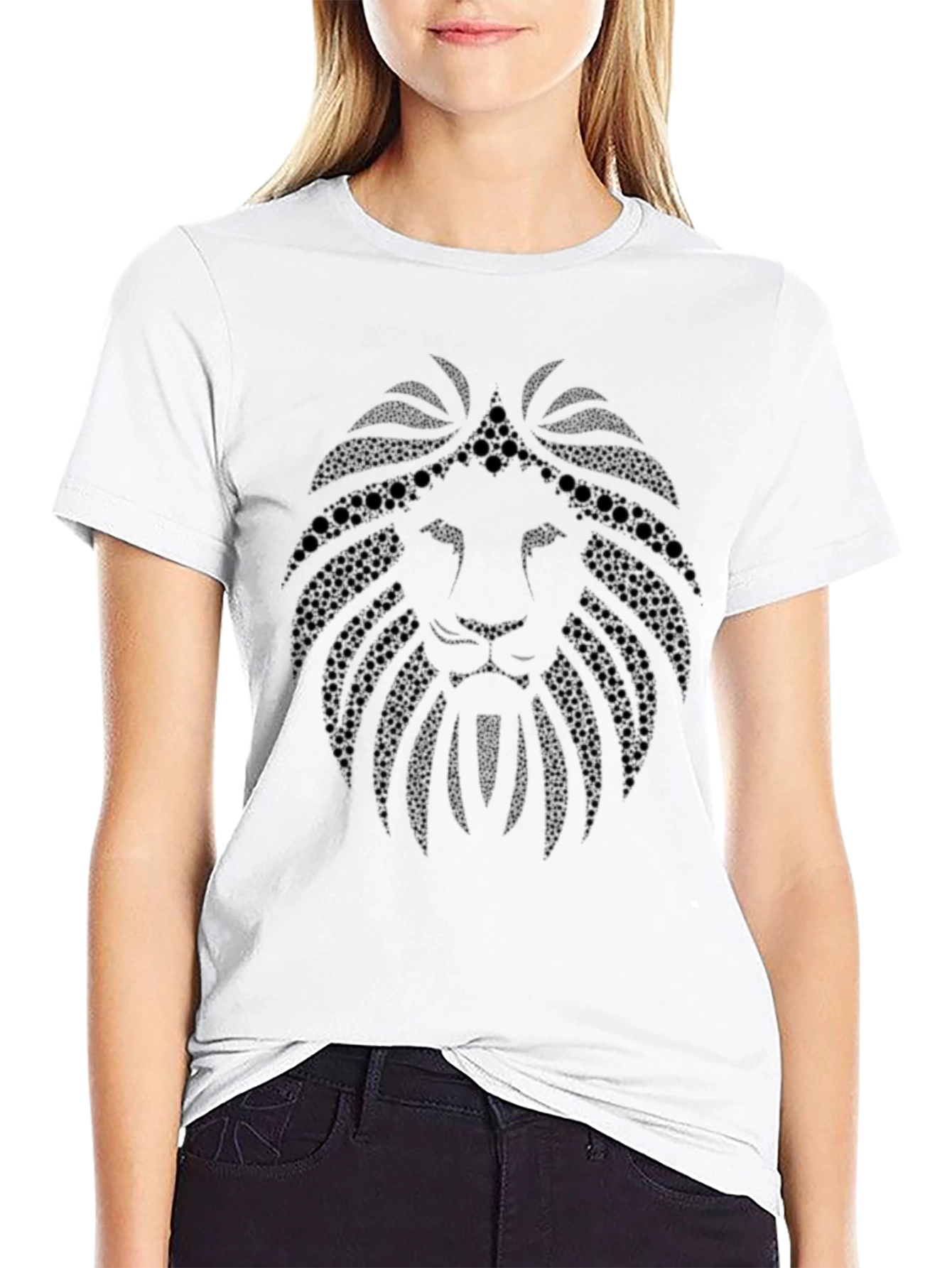 Lion Head Graphic Black T-Shirt