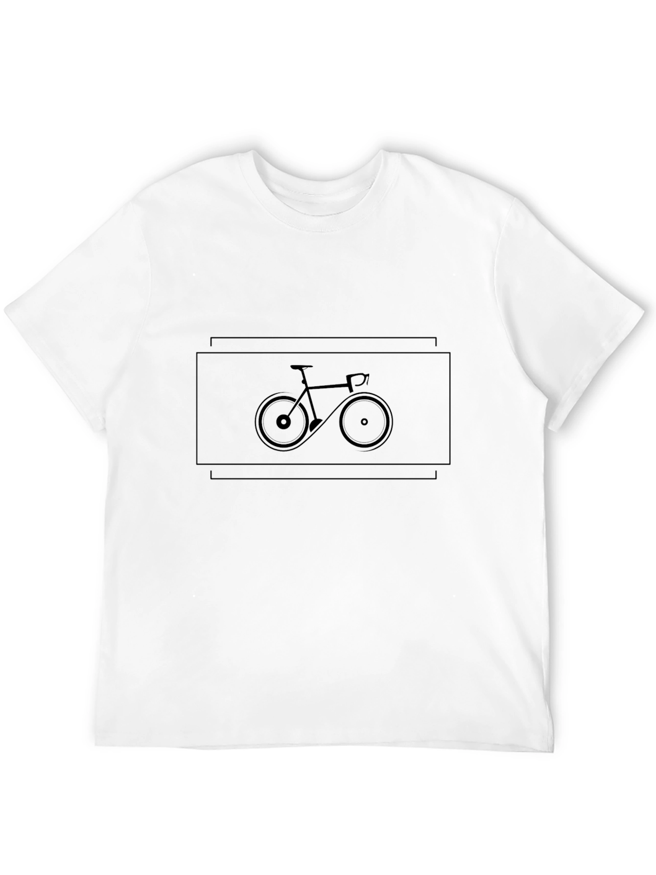 Modern Bike Graphic Tee - Black Cotton Blend