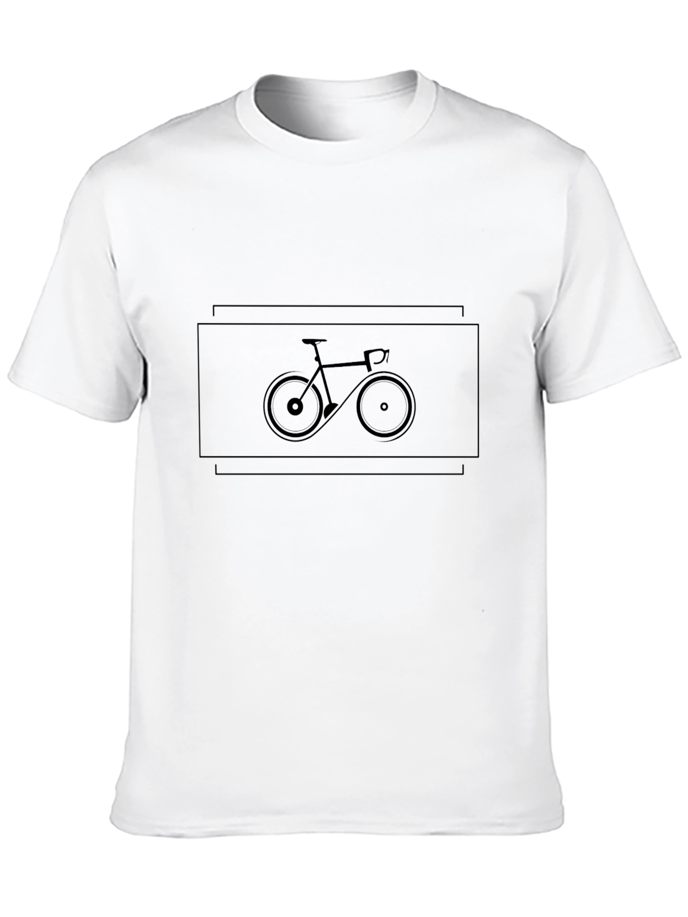 Modern Bike Graphic Tee - Black Cotton Blend