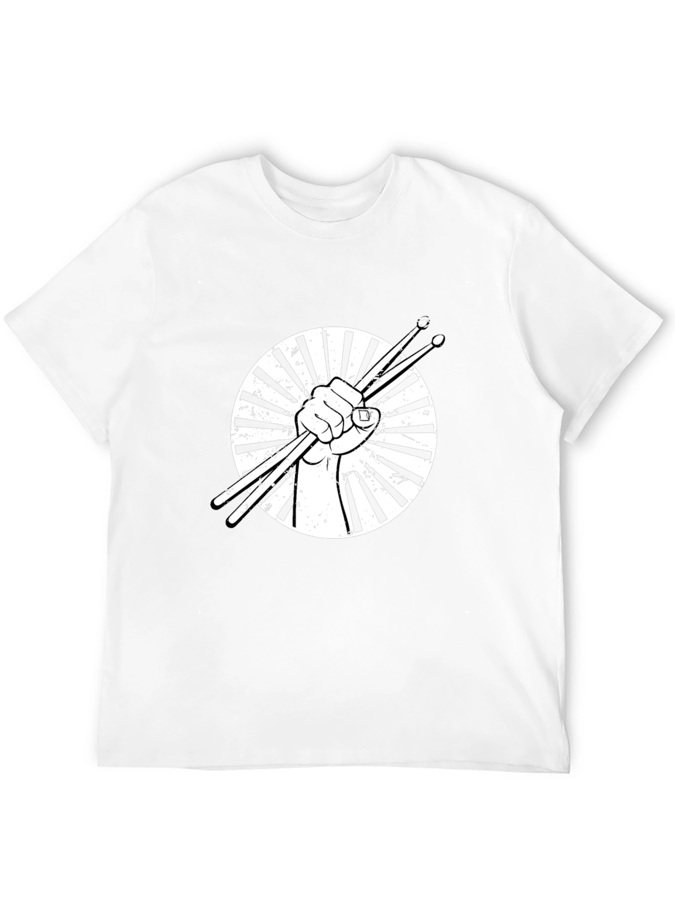 Drummers Fist Graphic Tee - Black Cotton