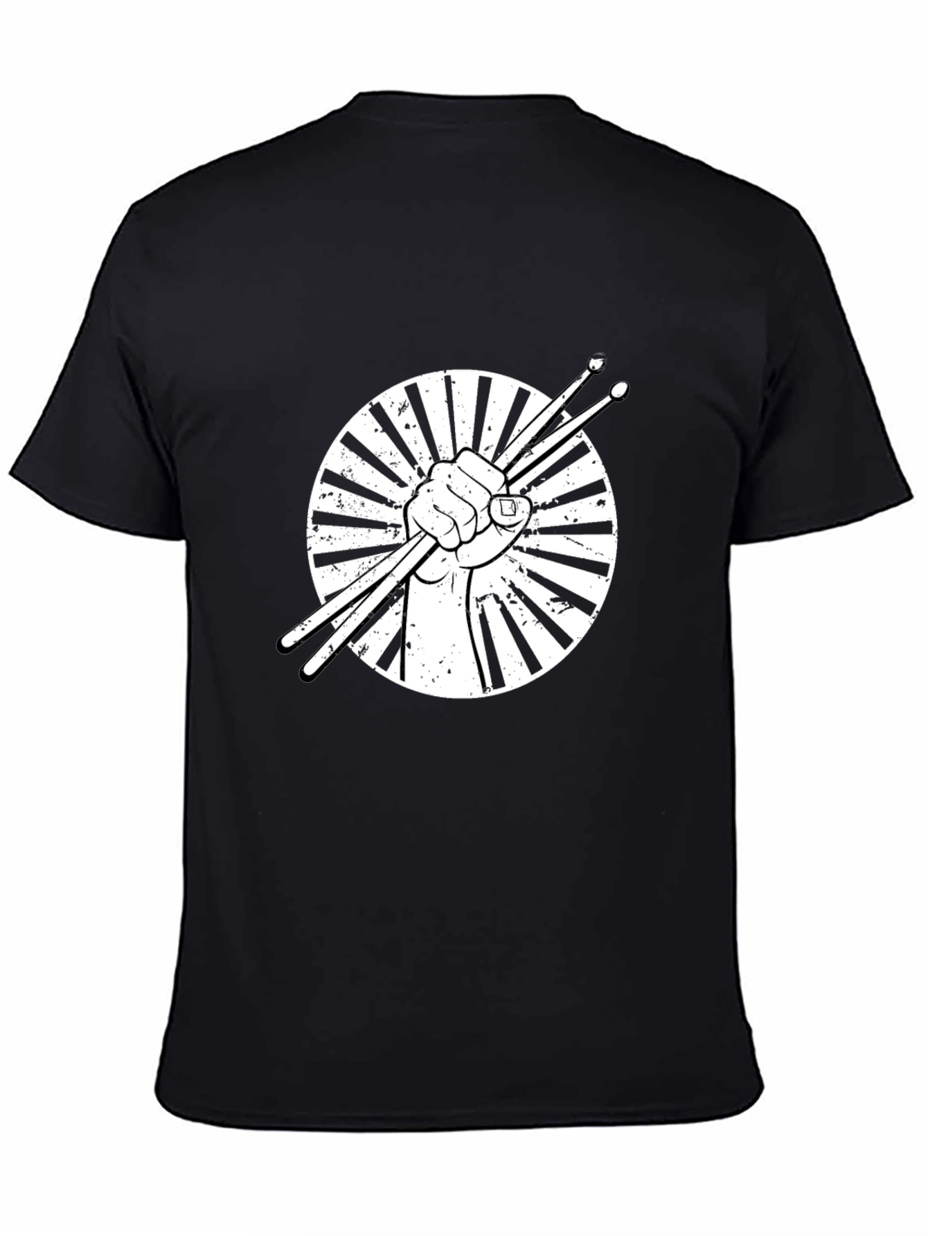 Drummers Fist Graphic Tee - Black Cotton