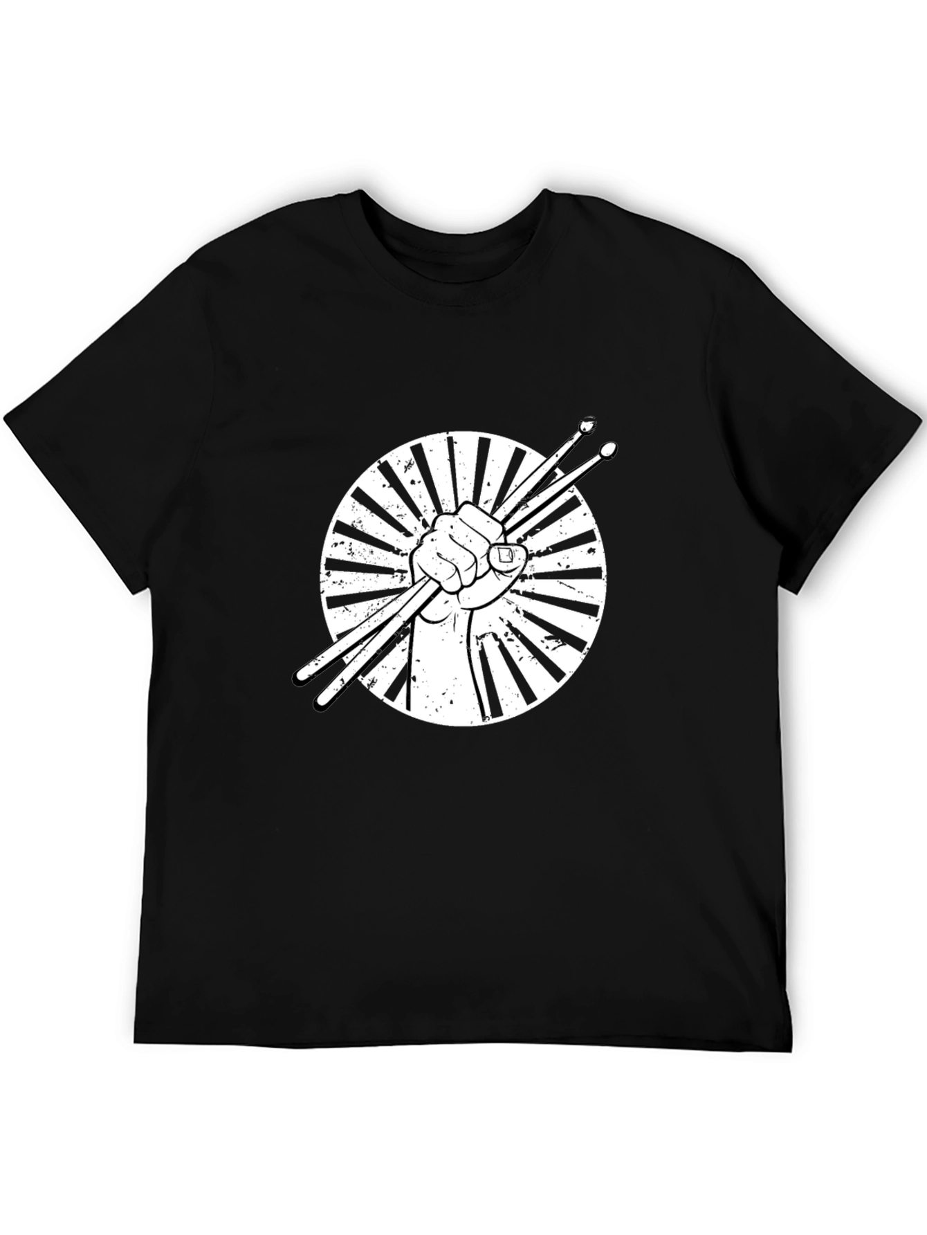 Drummers Fist Graphic Tee - Black Cotton