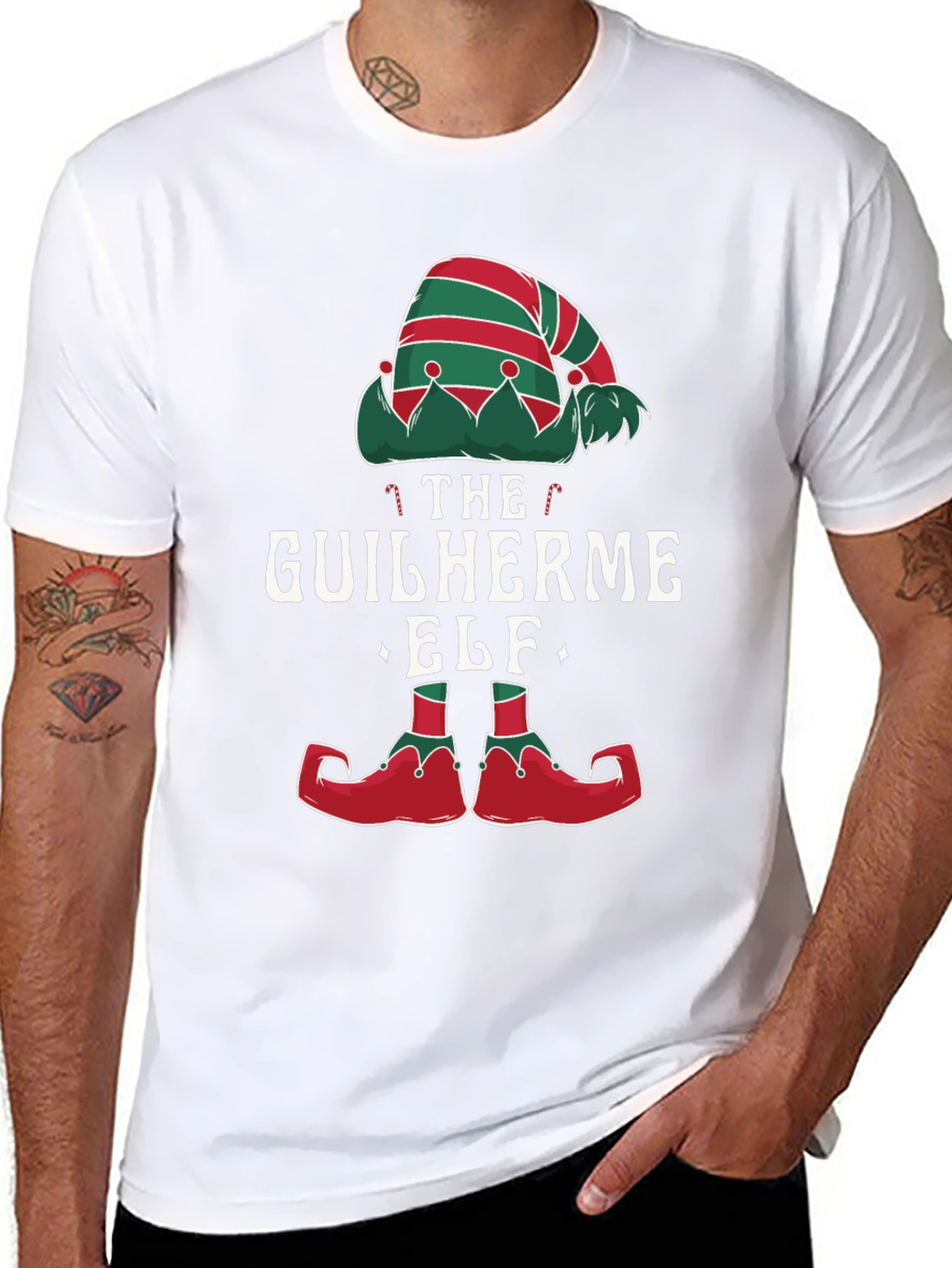 Guilherme Elf Christmas T-Shirt Festive Holiday Tee