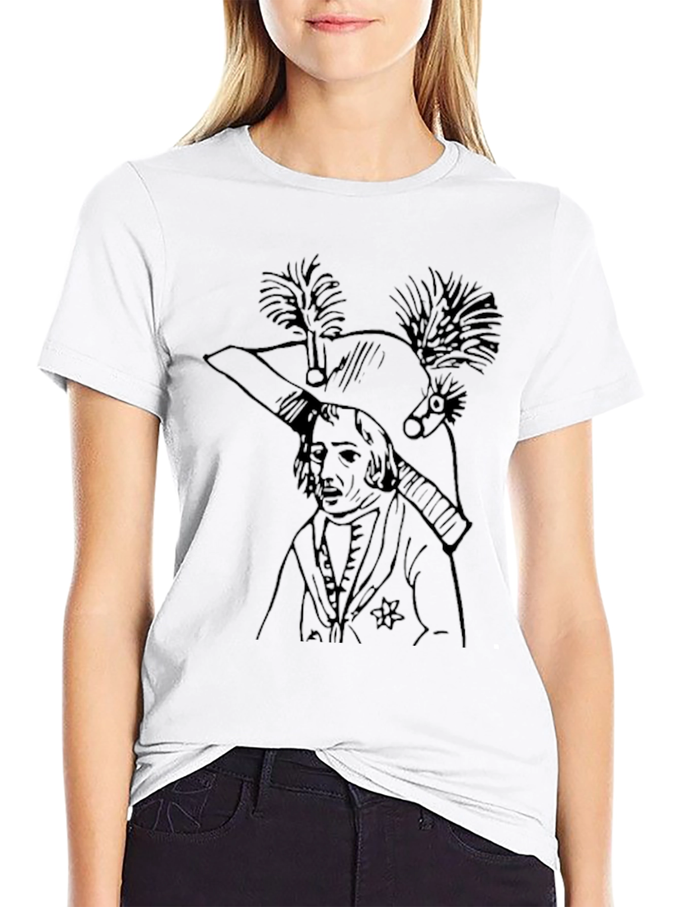 Historical Figure Graphic Tee - Black