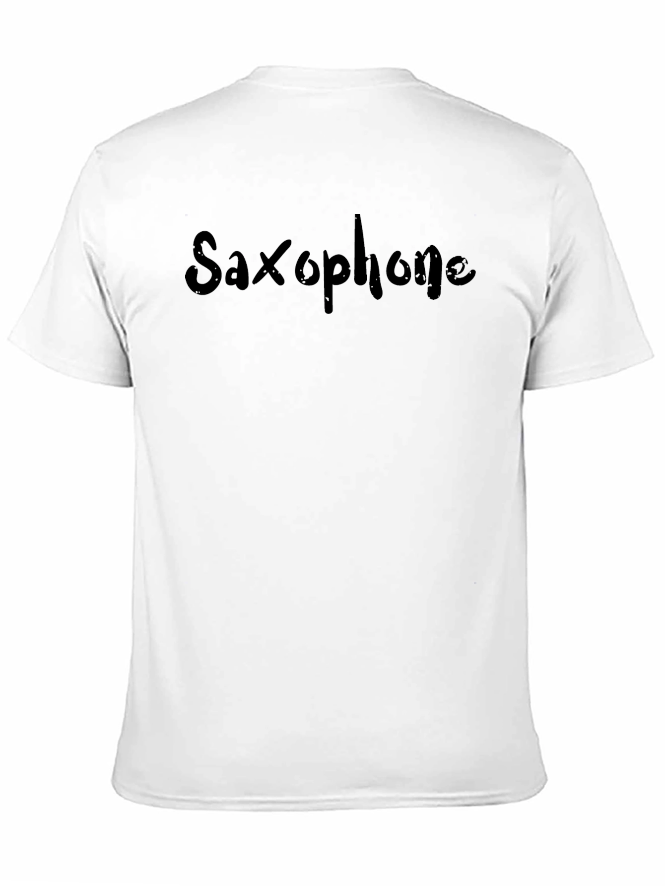 Saxophone Graphic Print Black T-Shirt