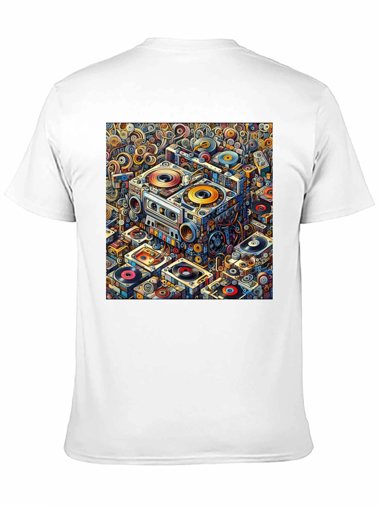 Retro Music Pattern Graphic Tee