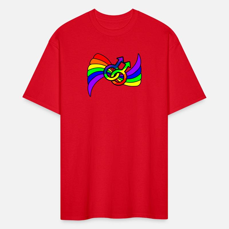 Banner in rainbow colors and gay logo