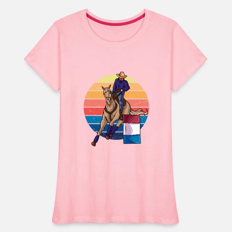 Barrel Racing Vintage Western Riding Horse Rodeo