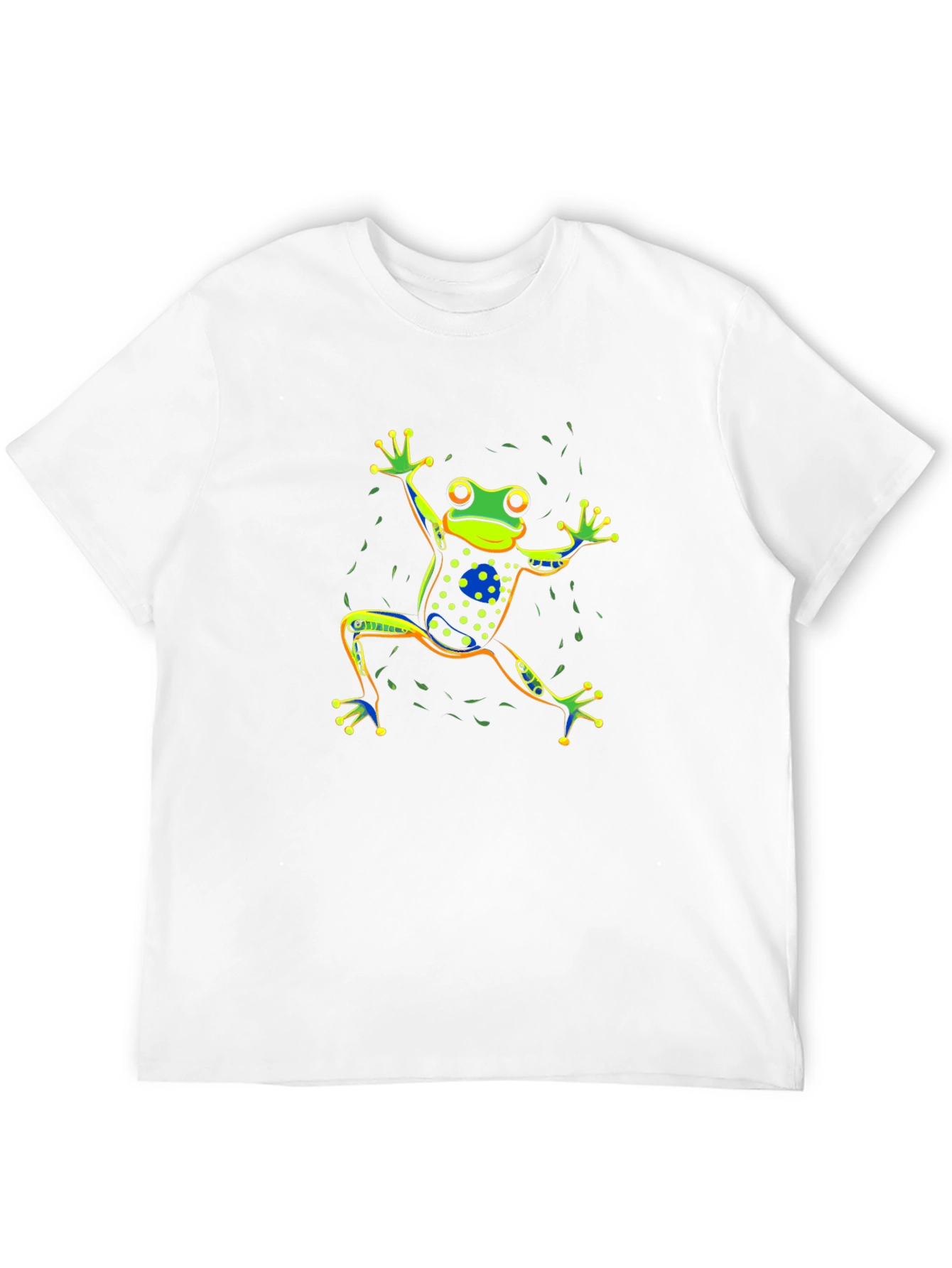 Vibrant Frog Graphic Black T-Shirt