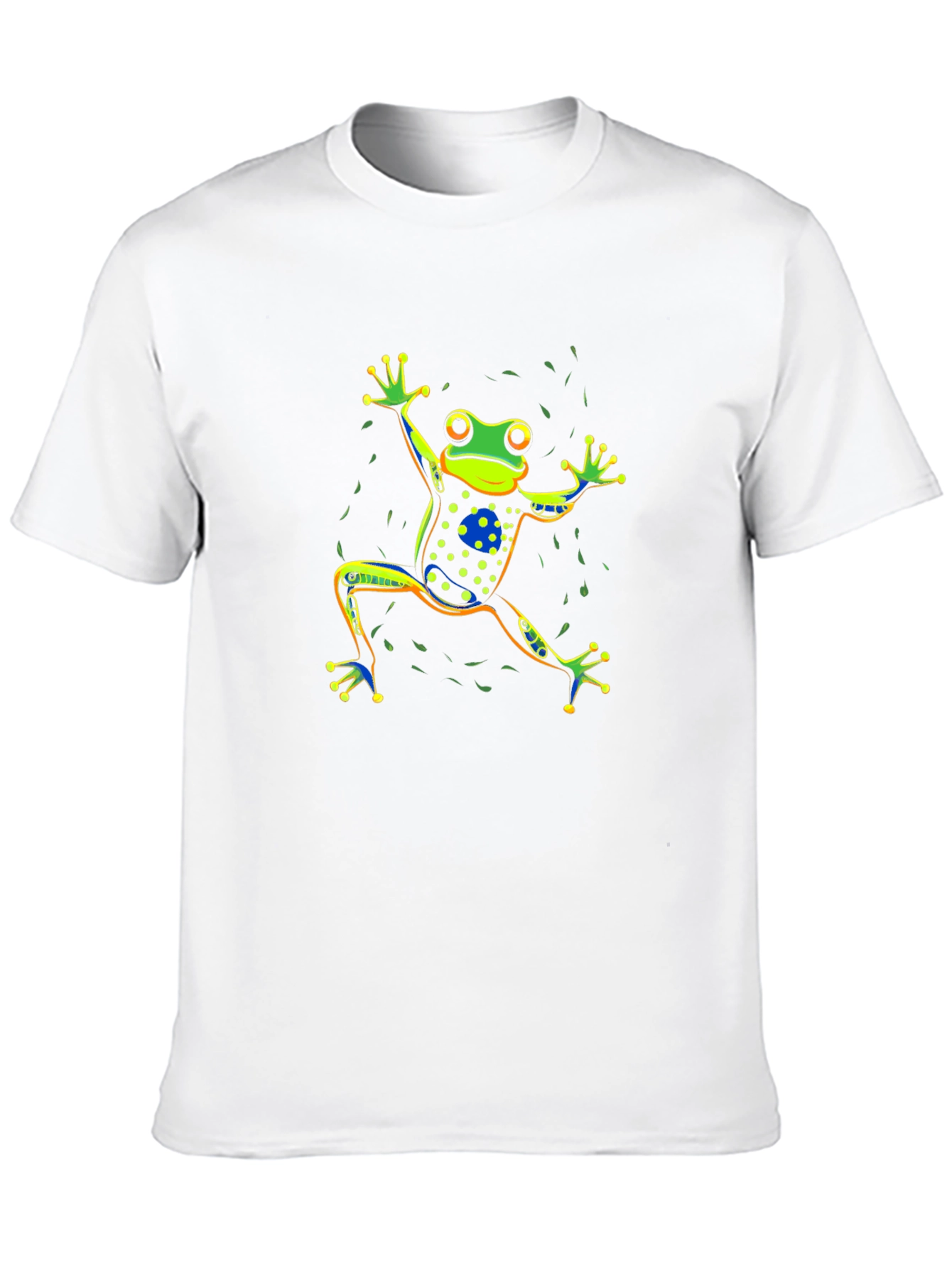 Vibrant Frog Graphic Black T-Shirt