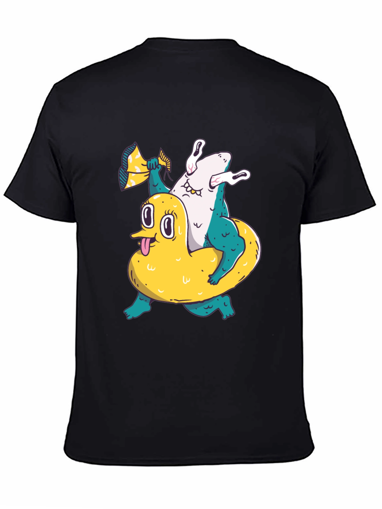 Duck & Shark T-Shirt - Unique Graphic Tee