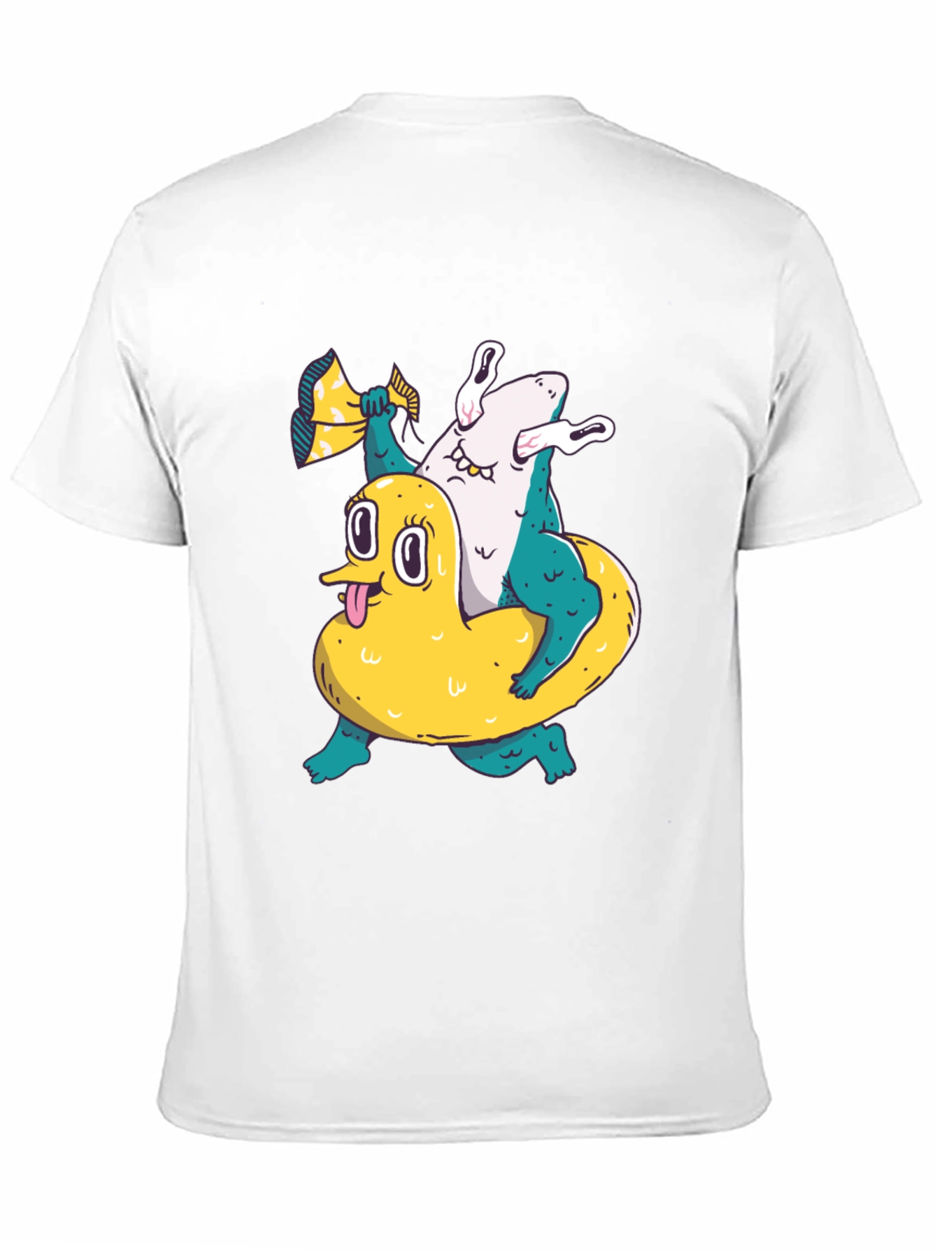Duck & Shark T-Shirt - Unique Graphic Tee