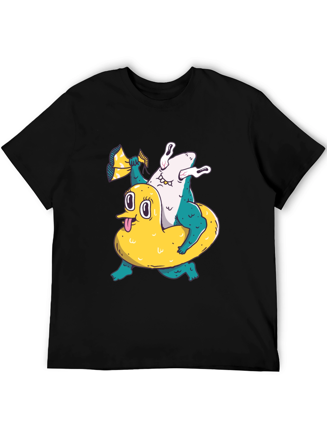 Duck & Shark T-Shirt - Unique Graphic Tee