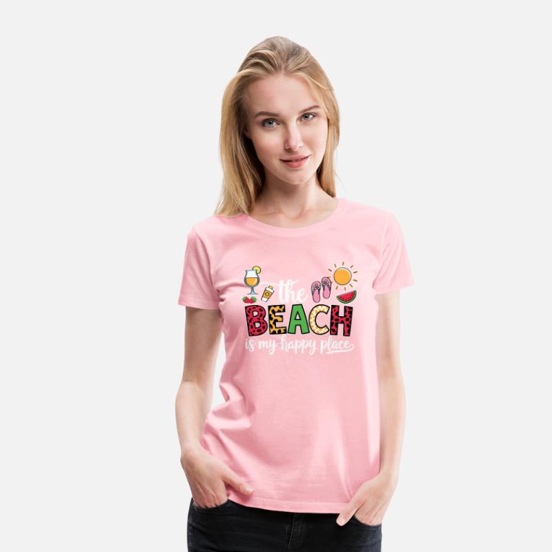 Beach Is My Happy Place Vacation Summer Graphic