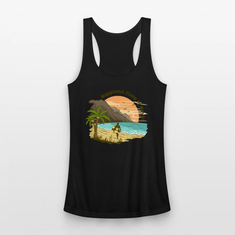 Beach Surfing Island Beach Palm Trees Summer