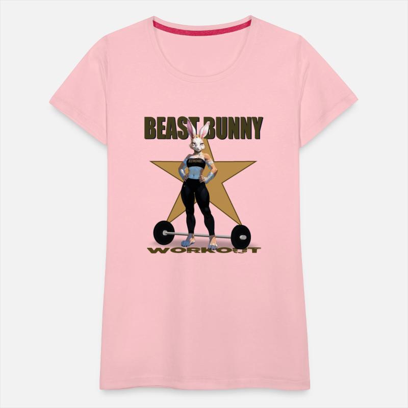 Beast Bunny Workout with Star and green text