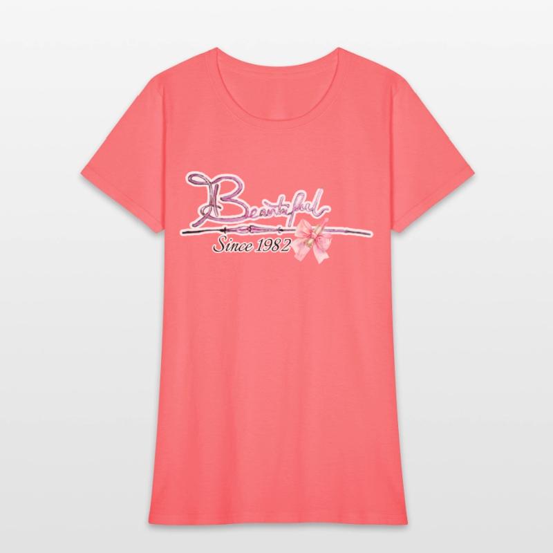 Beautiful since 1982 birthday typography