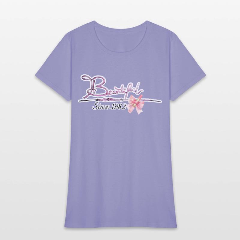 Beautiful since 1982 birthday typography