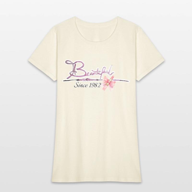 Beautiful since 1982 birthday typography