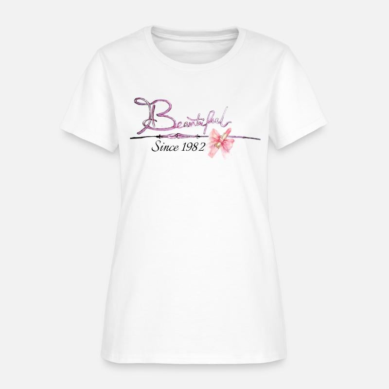 Beautiful since 1982 birthday typography