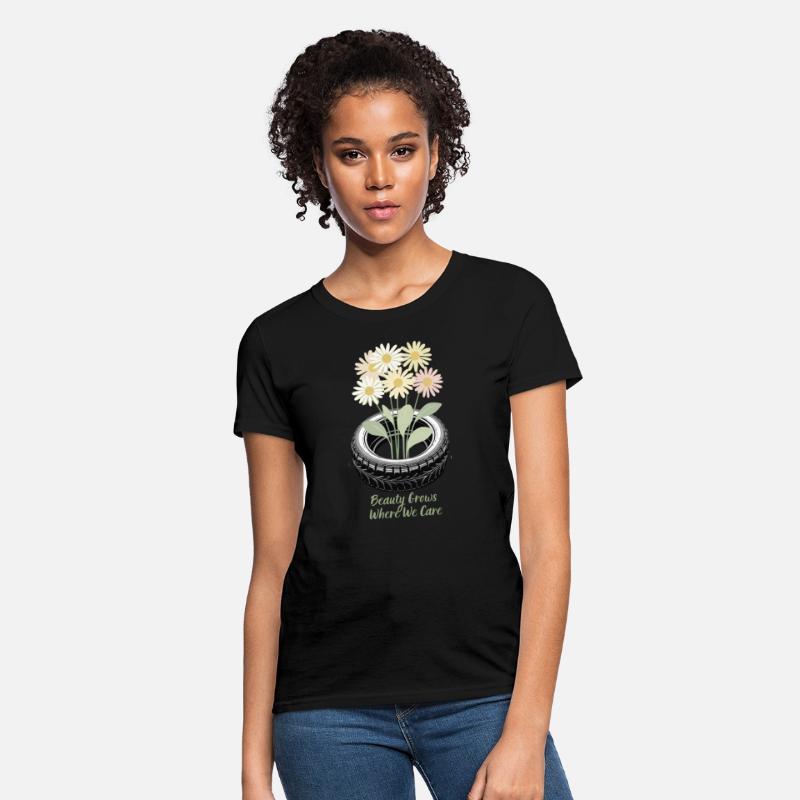 Beauty Grows from Care Recycled Tire Floral Eco