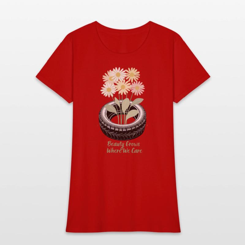 Beauty Grows from Care Recycled Tire Floral Eco