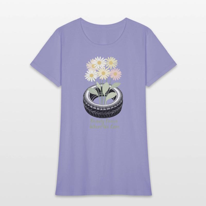 Beauty Grows from Care Recycled Tire Floral Eco