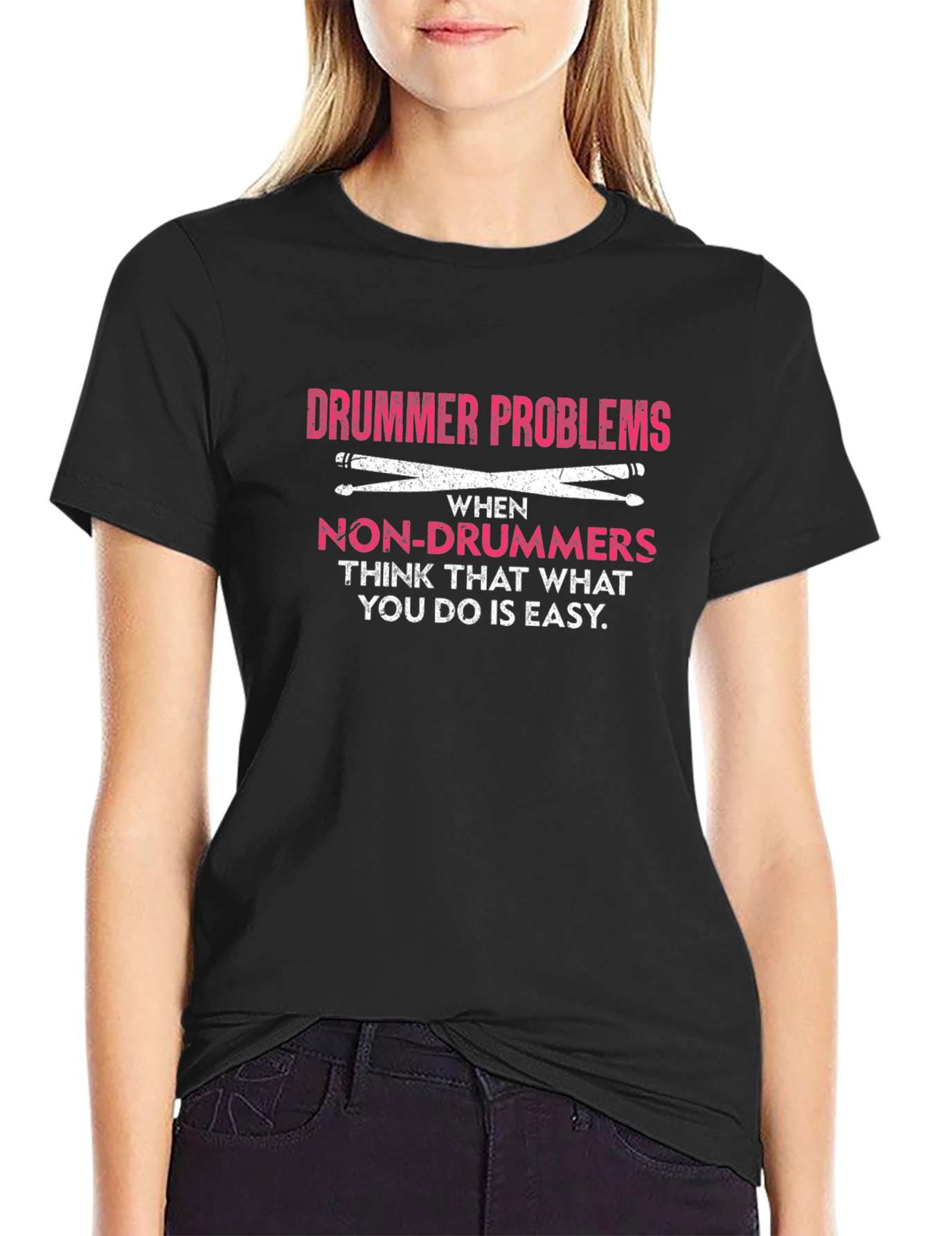 Drummer Problems Graphic Tee - Music Lover Gift
