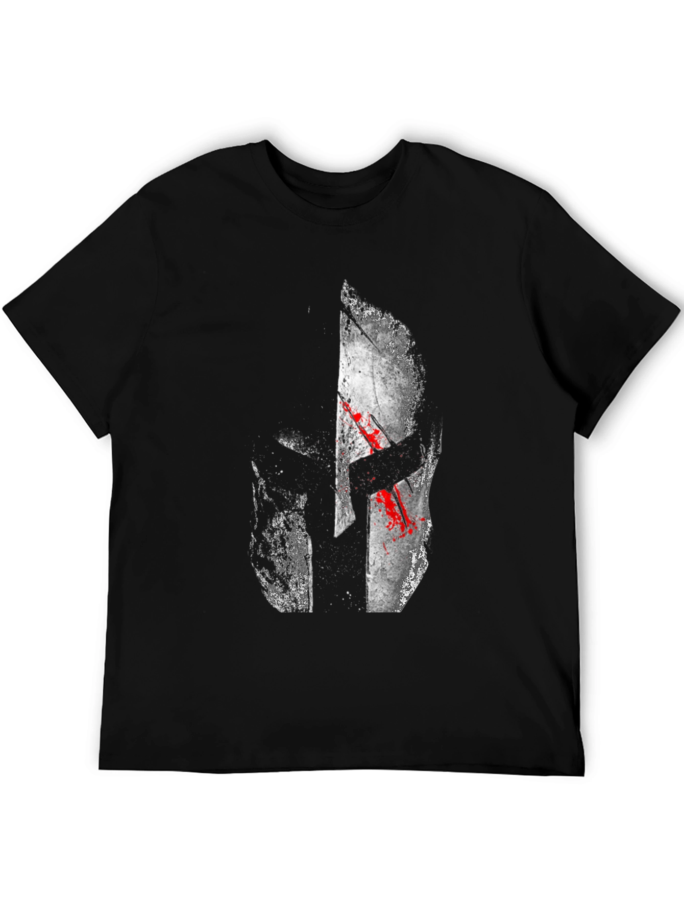 Spartan Helmet Graphic T-Shirt - Black