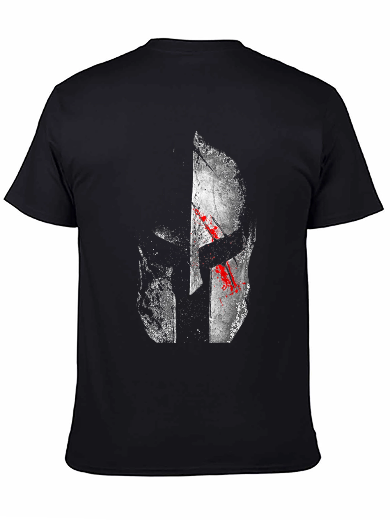 Spartan Helmet Graphic T-Shirt - Black