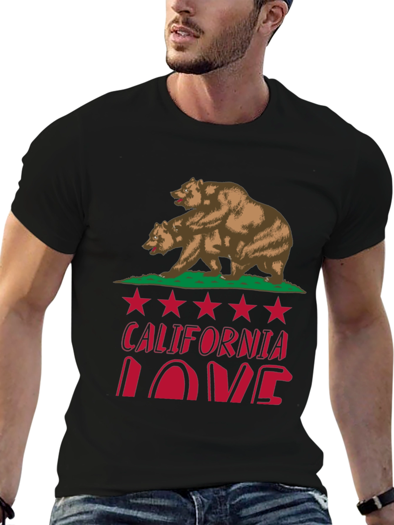 California Love Bear Graphic T-Shirt
