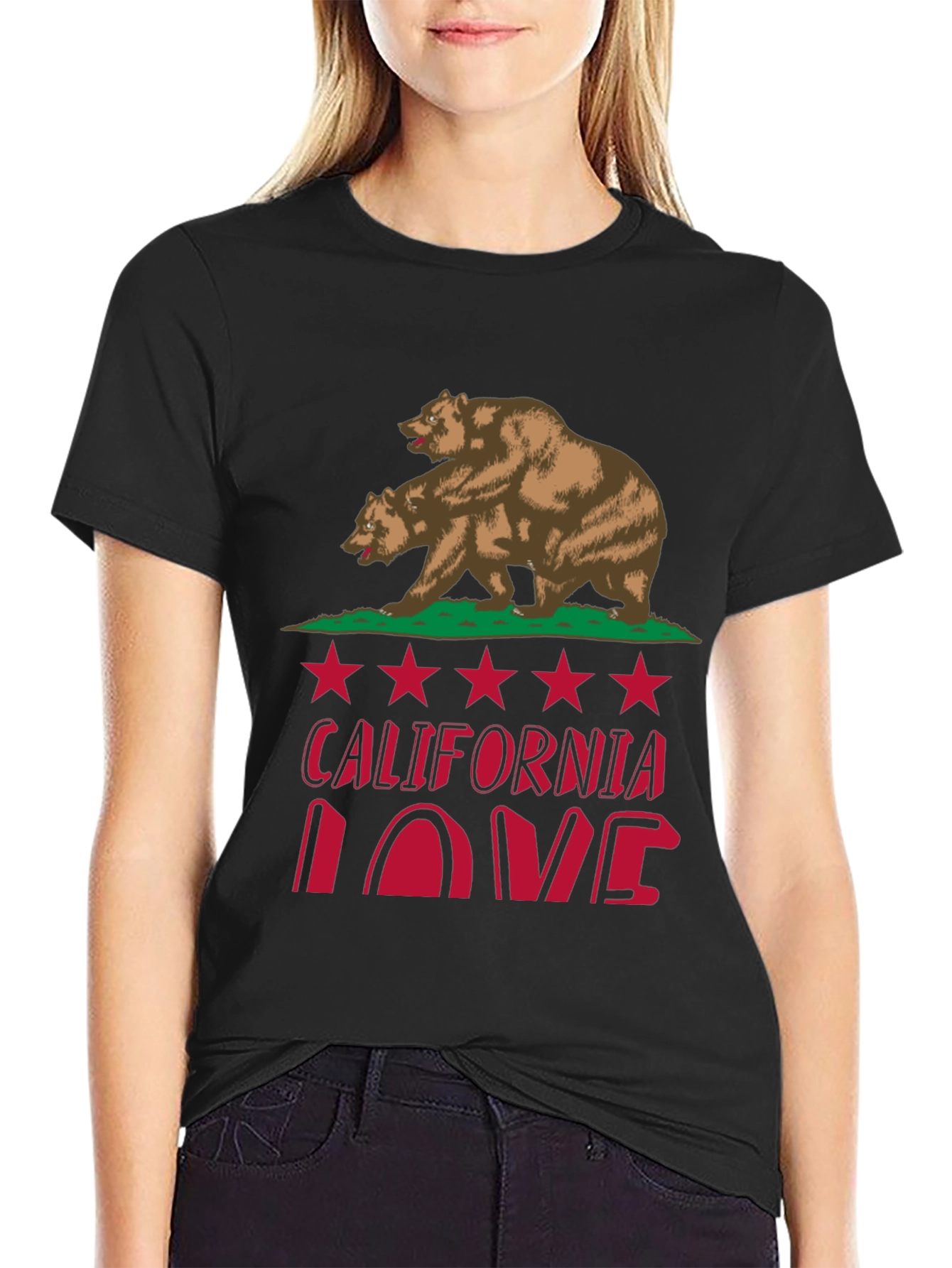 California Love Bear Graphic T-Shirt