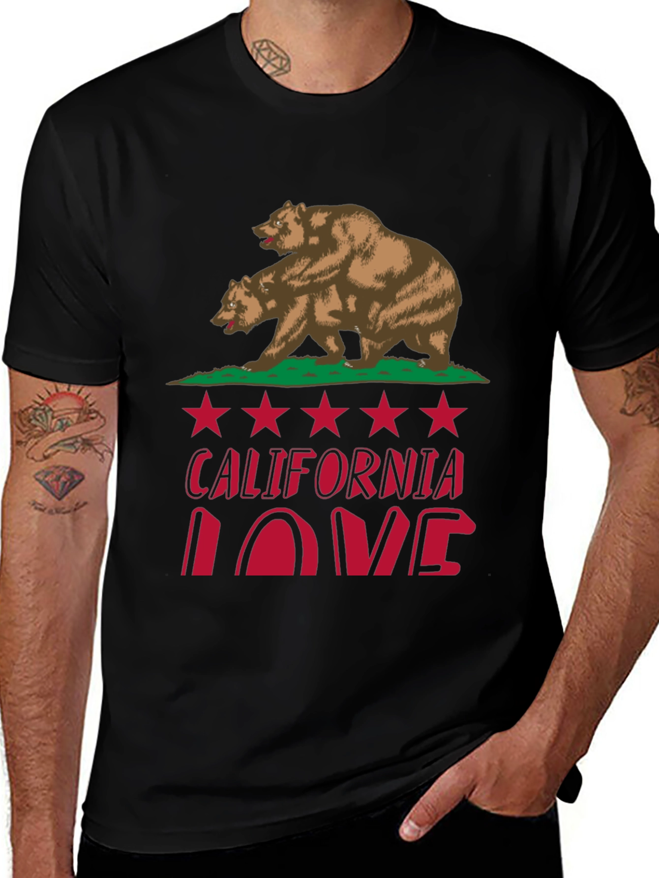 California Love Bear Graphic T-Shirt