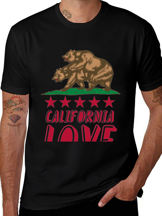 California Love Bear Graphic T-Shirt