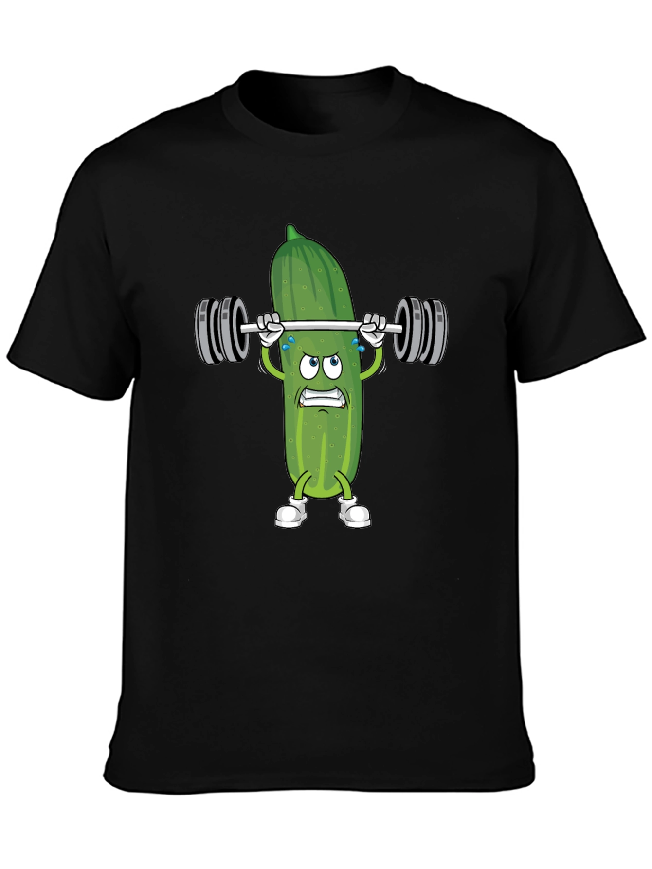 Pickle Lifting Weights Funny T-Shirt