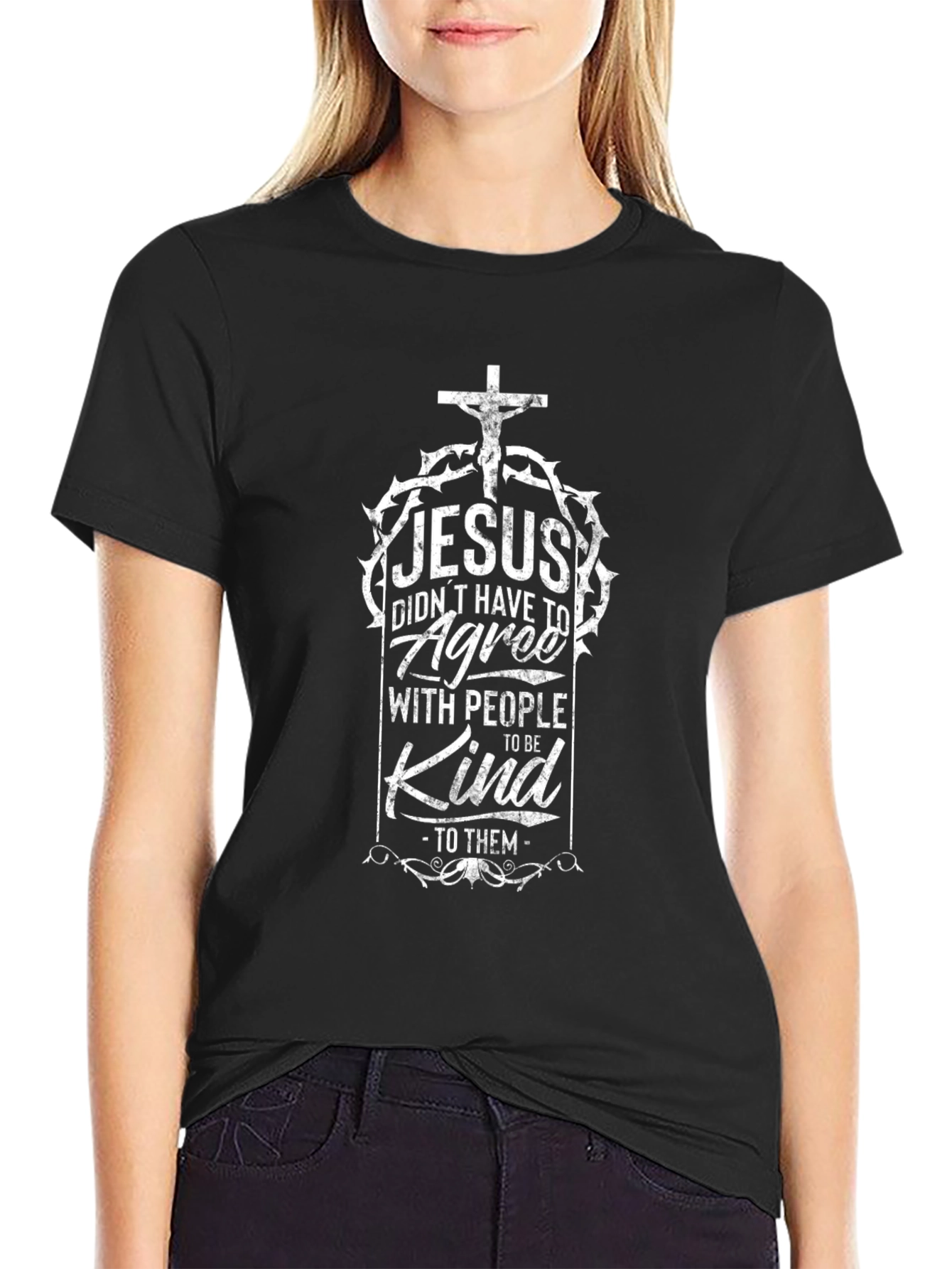 Jesus Kindness Graphic Tee - Black
