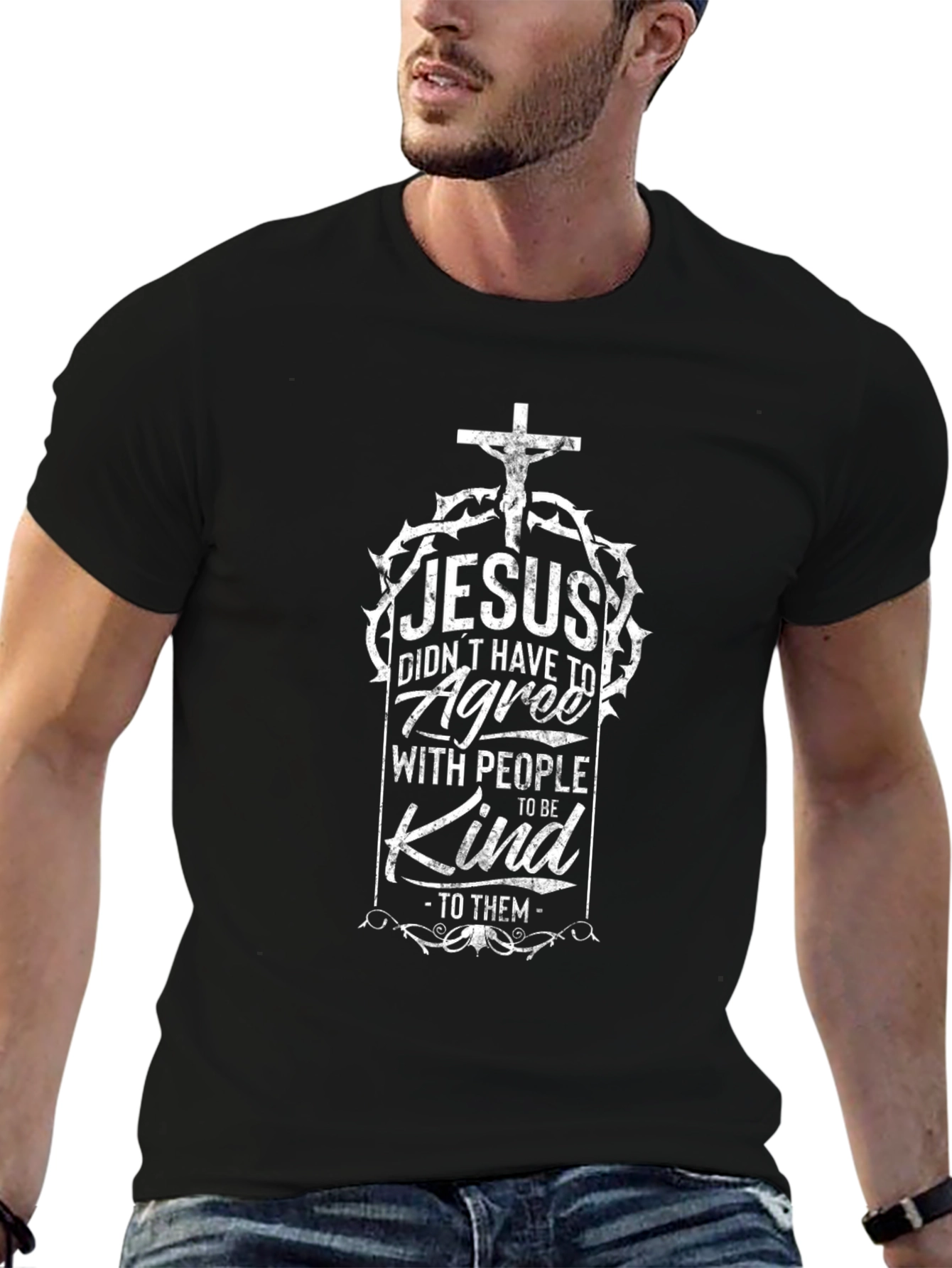 Jesus Kindness Graphic Tee - Black