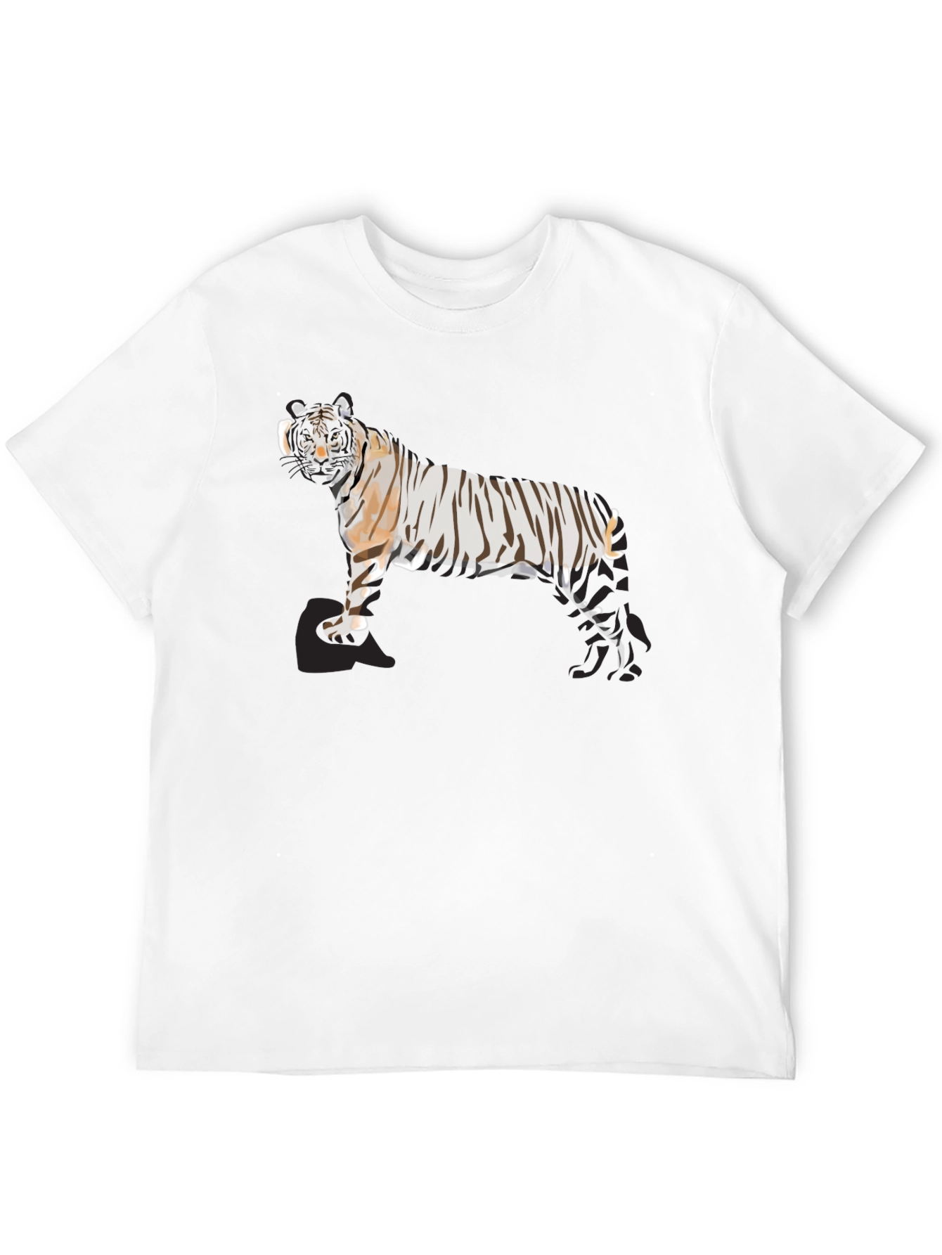 Striking Tiger Graphic Black T-Shirt