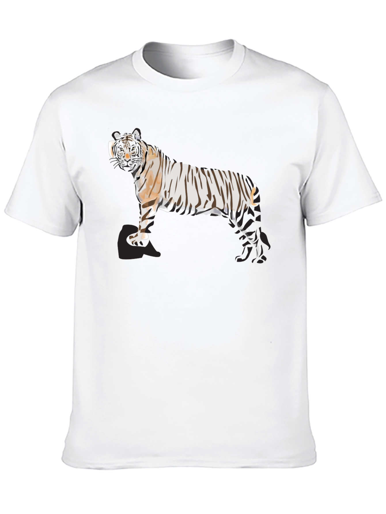 Striking Tiger Graphic Black T-Shirt