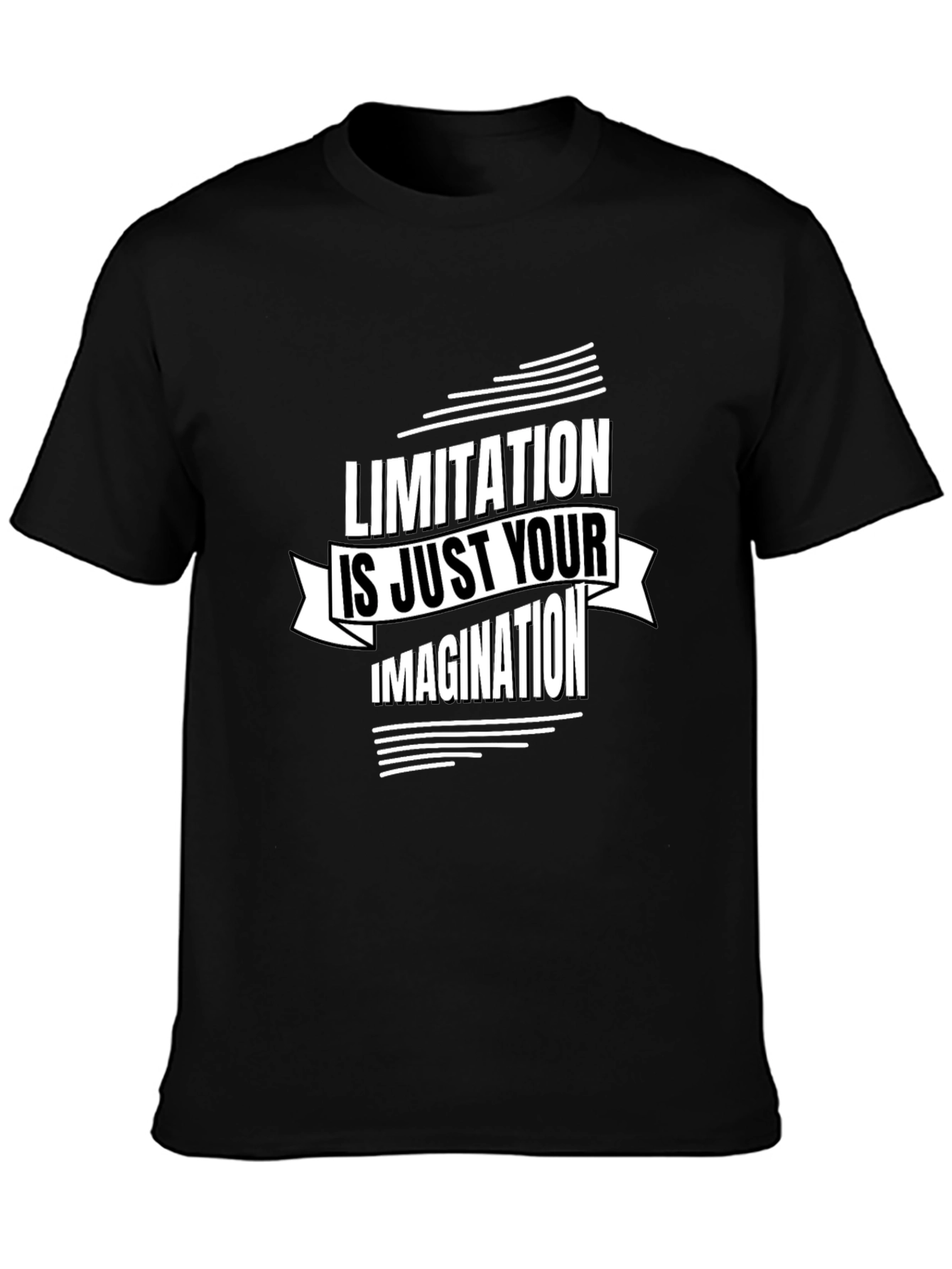 Motivational T-Shirt - Limitation is Imagination Black Tee