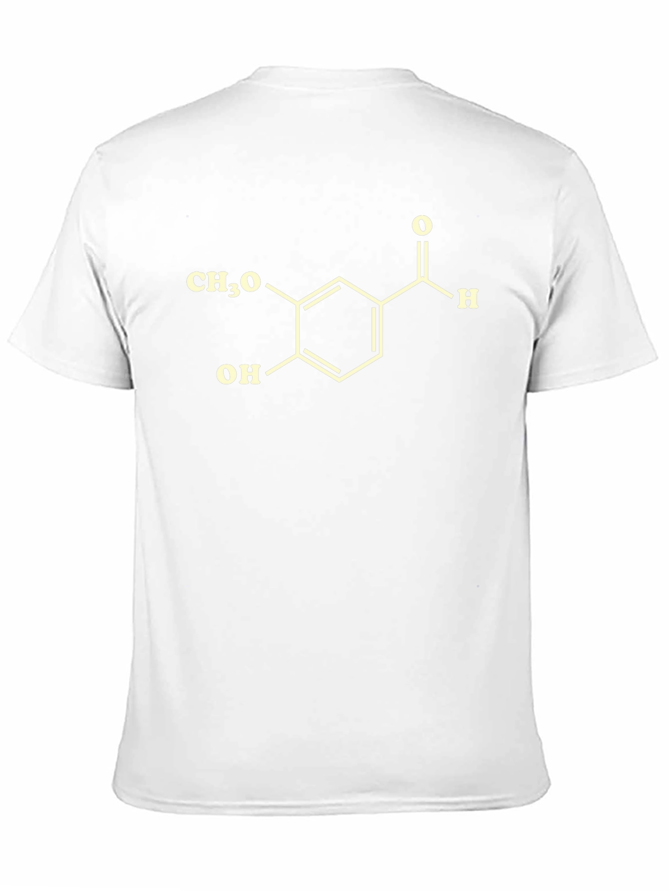 Vanillin Molecule T-Shirt - Black