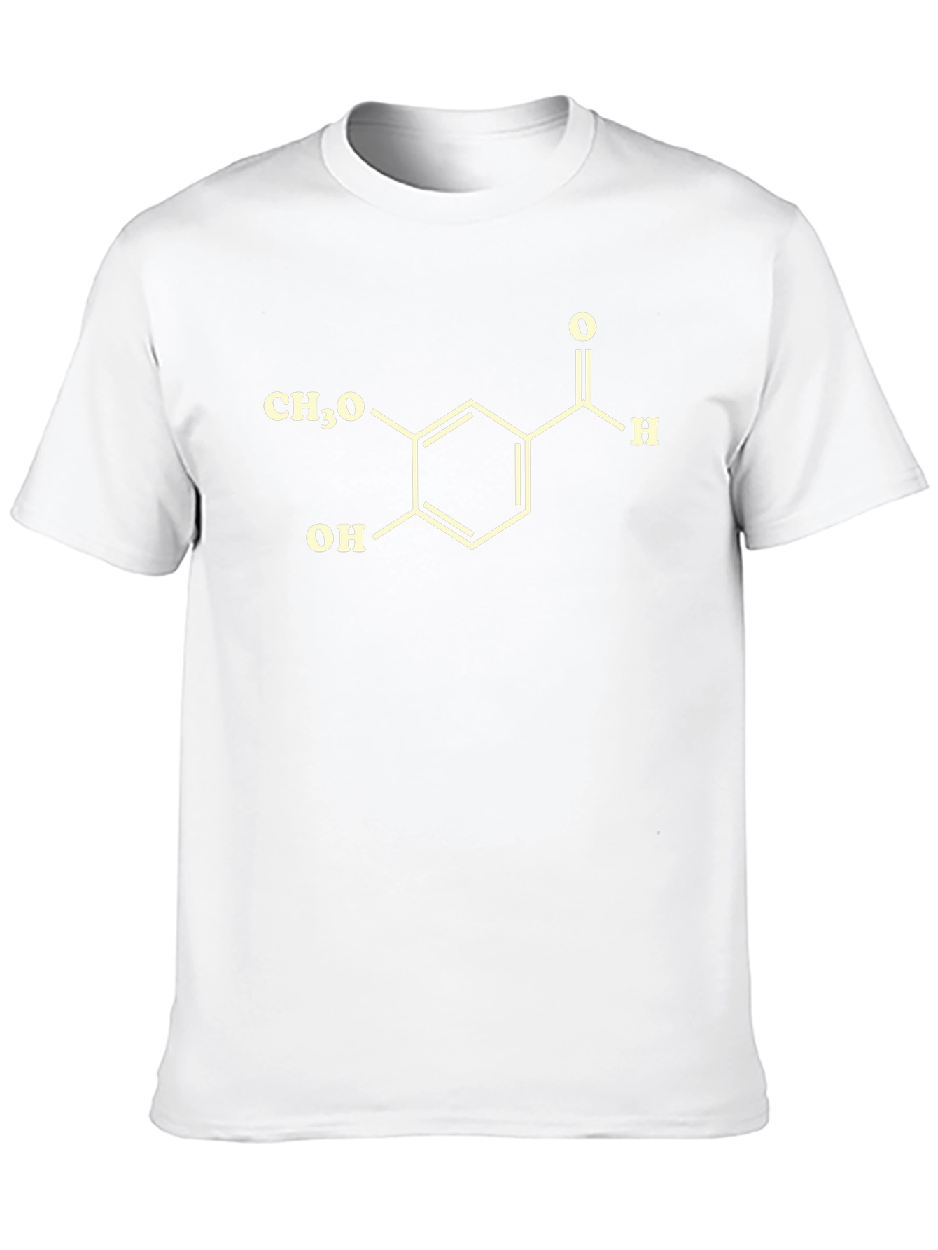 Vanillin Molecule T-Shirt - Black