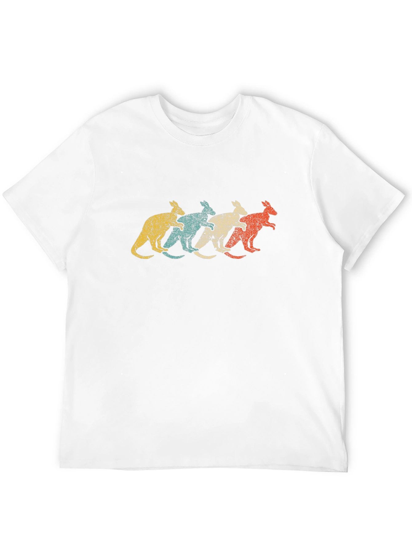Retro Kangaroo T-Shirt - Distressed Style Tee