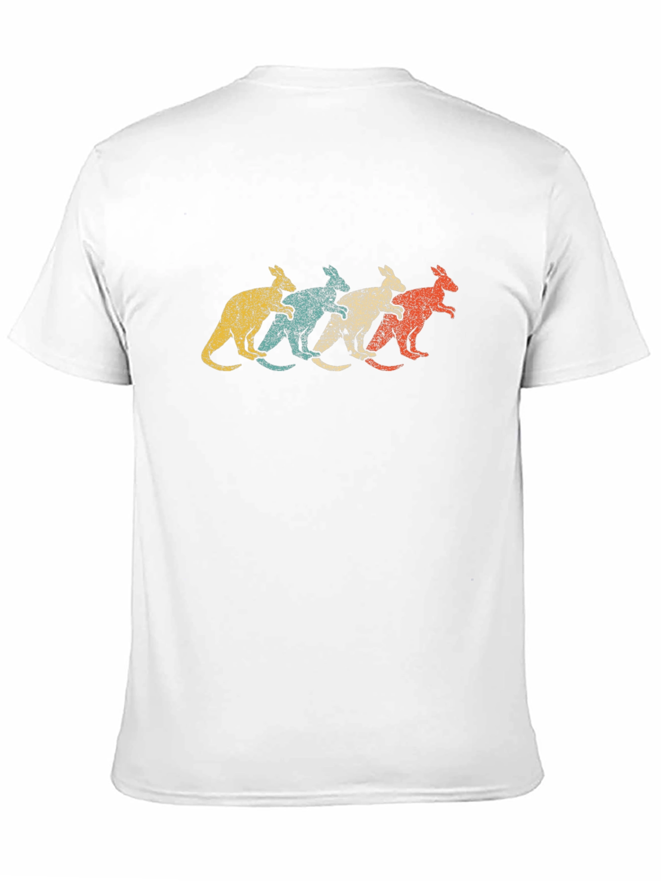 Retro Kangaroo T-Shirt - Distressed Style Tee
