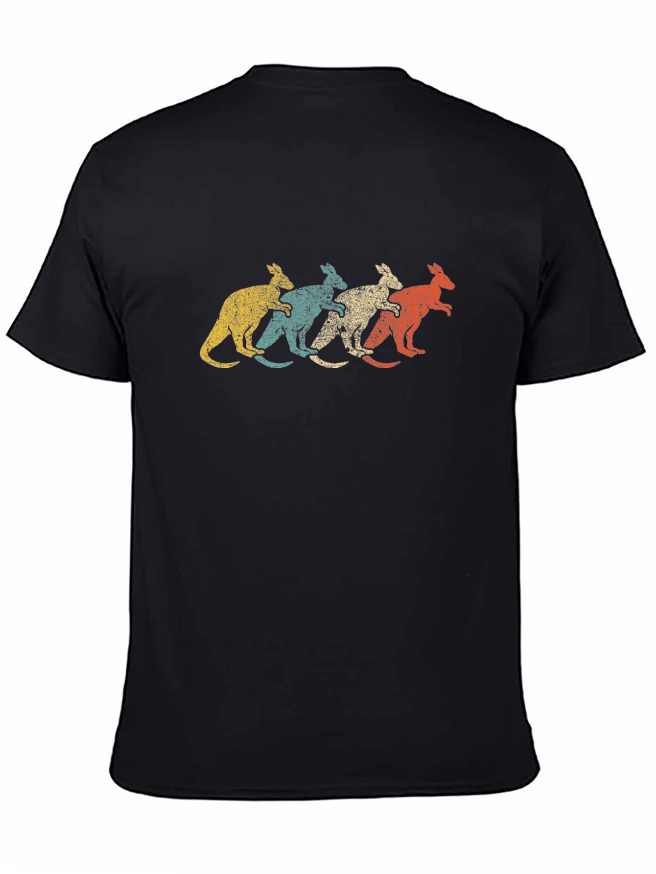 Retro Kangaroo T-Shirt - Distressed Style Tee
