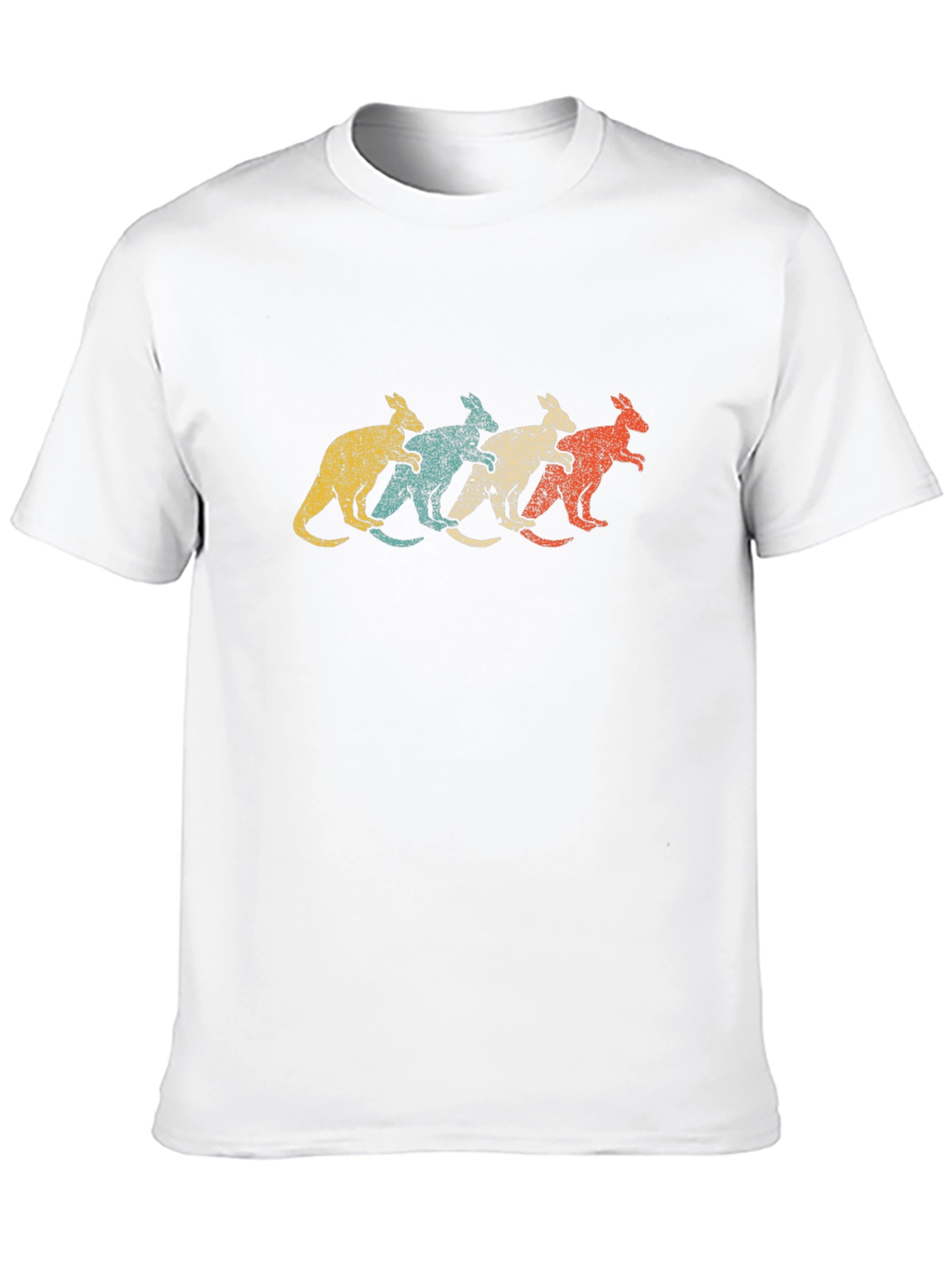 Retro Kangaroo T-Shirt - Distressed Style Tee