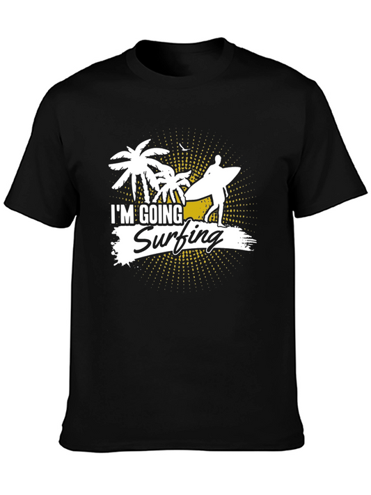 Im Going Surfing Graphic Tee - Black