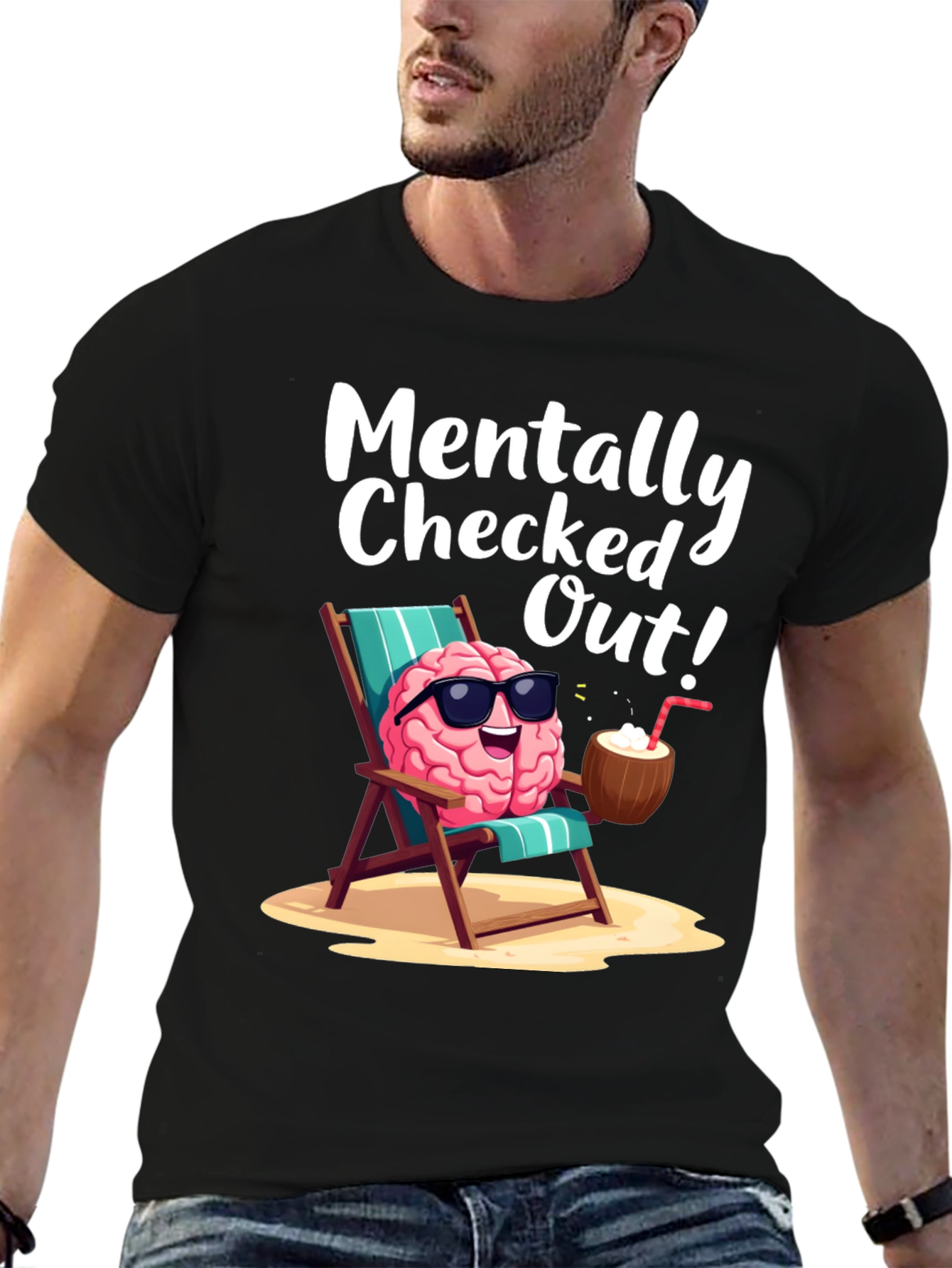 Mentally Checked Out Brain T-Shirt