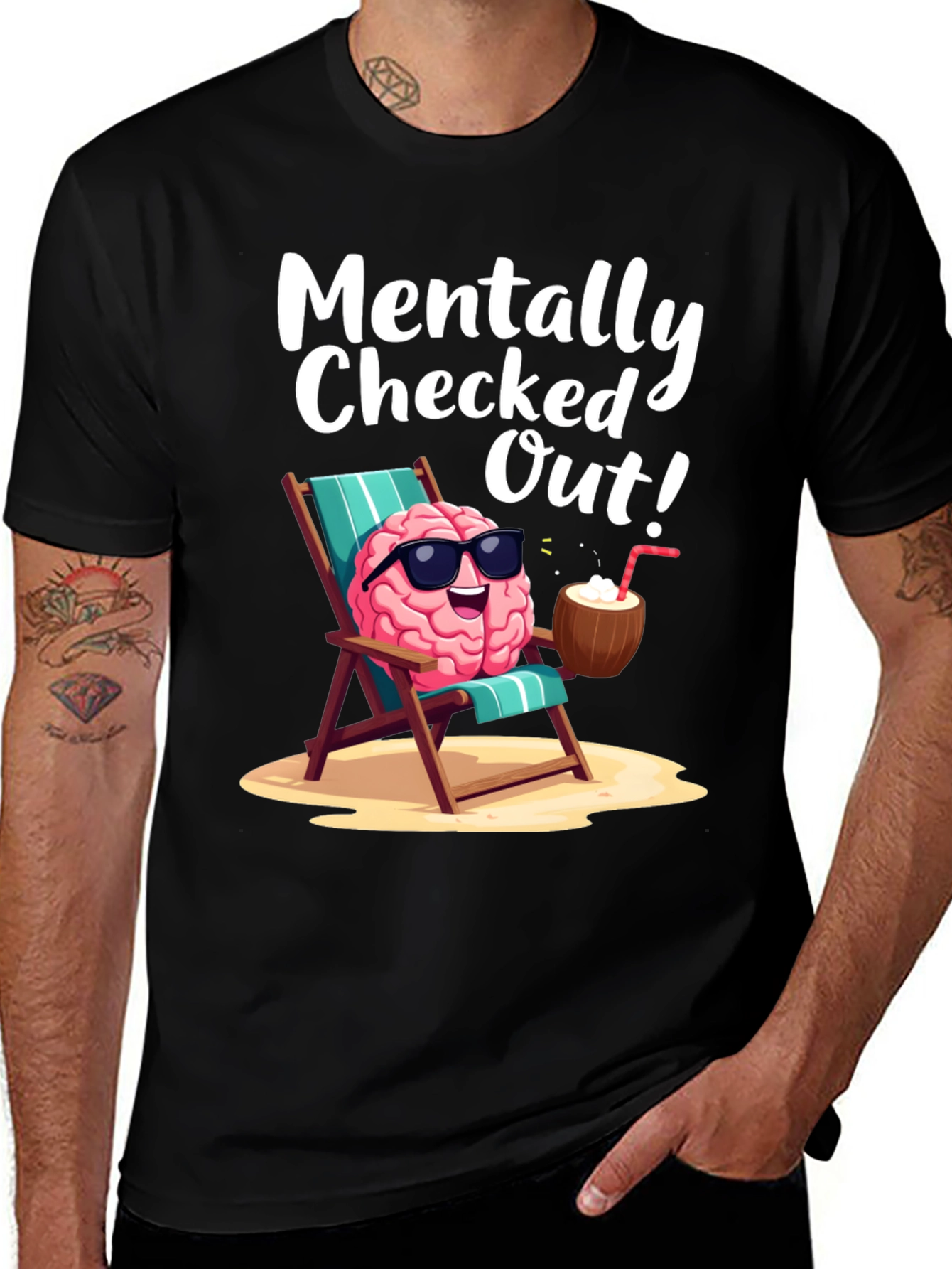 Mentally Checked Out Brain T-Shirt